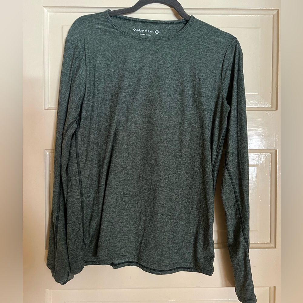 Outdoor voices cloud knit green small